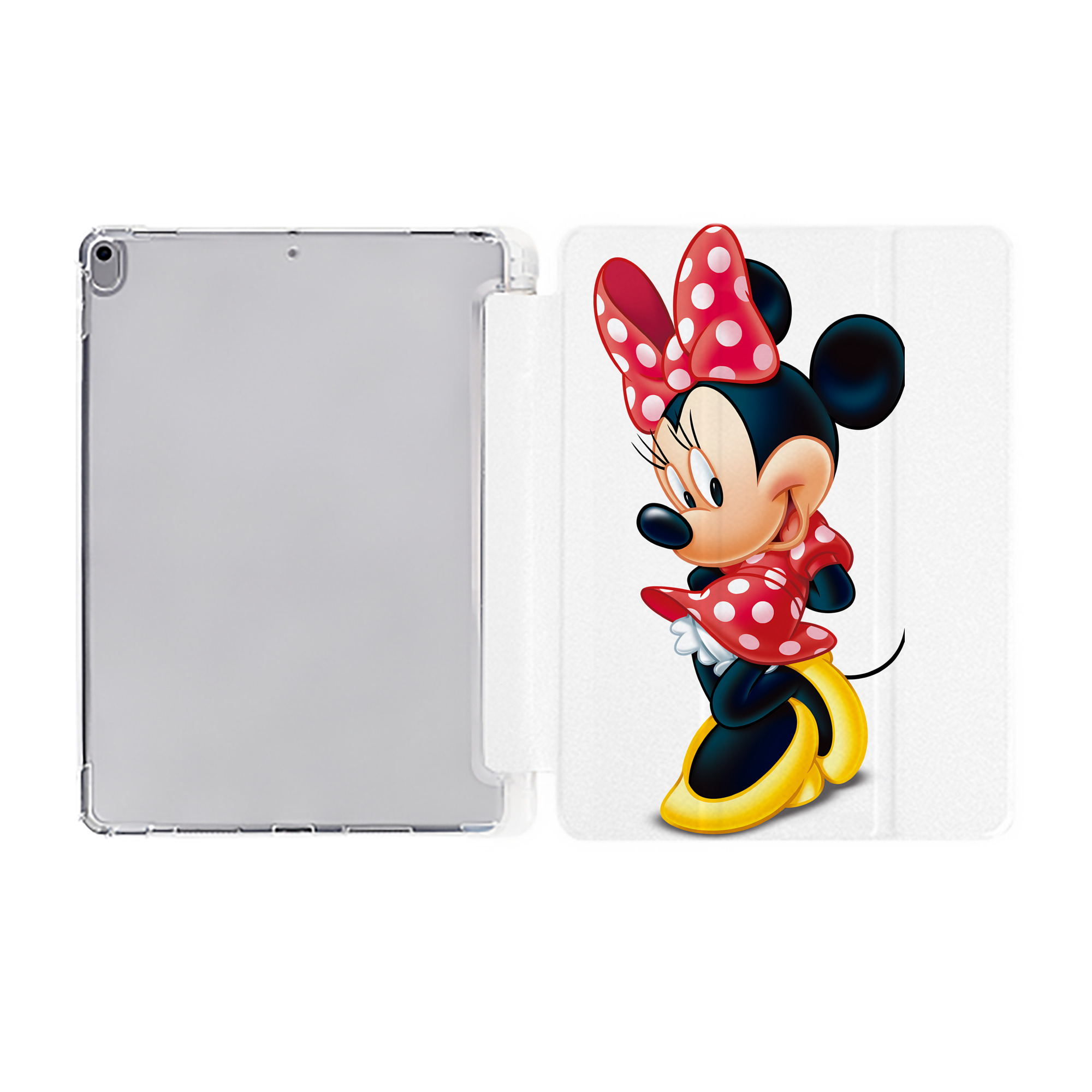 （画像用） ミッキーマウス Mickey Mouse IPad ケース ペン収納付き 三つ折りスタンド PUレザー×シリコン 対応機種9.5/10.5/10.9インチ